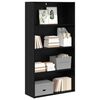 vidaXL Freestanding Bookshelf Black Oak 80 x 30 x 152 cm