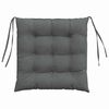 vidaXL Seat Cushions 2 pcs Dark Grey 40 x 40 x 6 cm Fabric