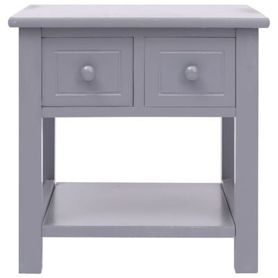 vidaXL Side Table Grey 40x40x40 cm Paulownia Wood