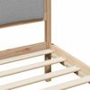 vidaXL Bed Frame with Headboard Light Grey 120 x 200 cm Fabric