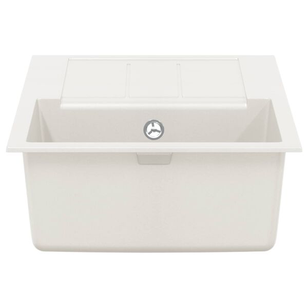 vidaXL Sink White 780 x 500 mm 80% Quartz and 20% Resin