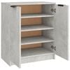 vidaXL Shoe Cabinet Concrete Grey 59x35x70 cm Engineered Wood
