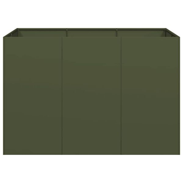 vidaXL Planter Olive Green 120x80x80 cm Steel