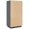vidaXL Highboard Grey 60x40x116.5 cm Solid Wood Pine