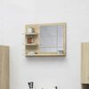 vidaXL Bathroom Mirror Sonoma Oak 60x10.5x45 cm Engineered Wood