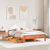 vidaXL Bed frame without Mattress Wax Brown 140x200 cm Solid Wood Pine