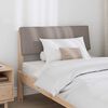 vidaXL Upholstered Headboard Taupe 100 cm Solid Pine Wood