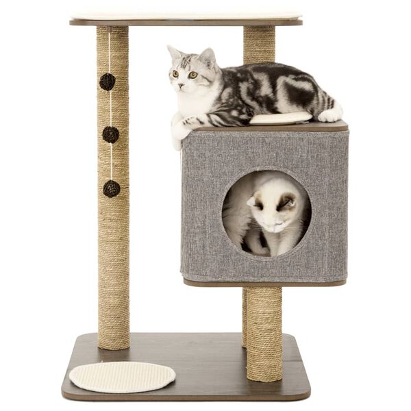 Jack and Vanilla Cat Tree House Molly 56x56x86 cm Grey