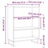 vidaxL Shelf Cabinet High Gloss White 69.5x32.5x90 cm Engineered Wood