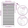 vidaXL Zebra blind 120.9x230 cm Fabric Width 116.7 cm grey