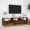 vidaXL TV Wall Cabinet with LED Smoked Oak 180x31x45 cm