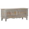 vidaXL Storage Box Grey 100x38x45 cm Solid Mango Wood