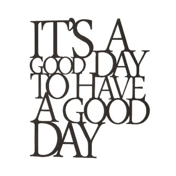 Homemania Wall Decoration Words 61x70 cm Steel Black