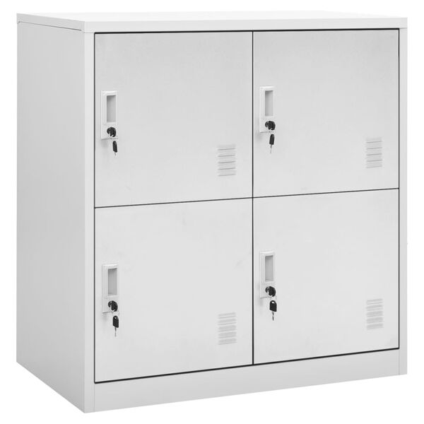 vidaXL Locker Cabinets 5 pcs Light Grey 90x45x92.5 cm Steel