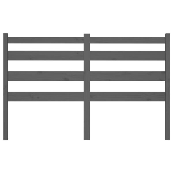 vidaXL Bed Headboard Grey 206x4x100 cm Solid Wood Pine