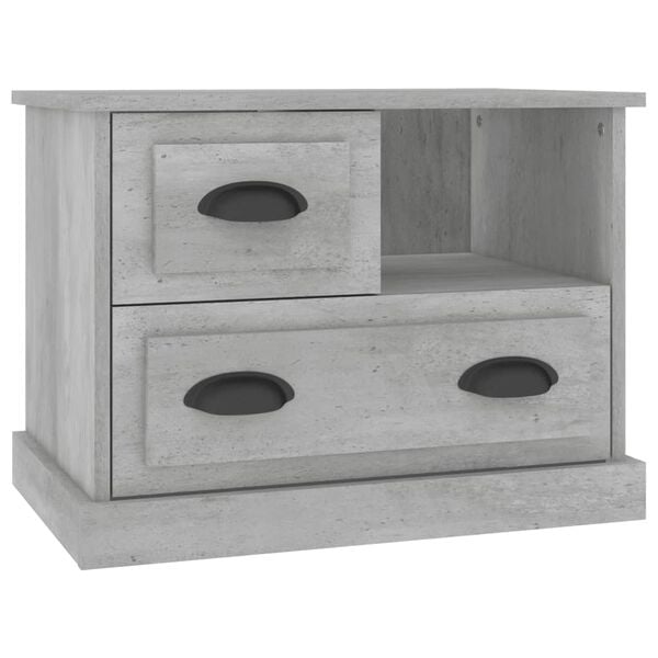 vidaXL Bedside Cabinet Concrete Grey 60x39x45 cm