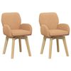 vidaXL Swivel Dining Chairs 2 pcs Boucl&eacute; Beige 54 x 58 x 87 cm