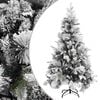 vidaXL Christmas Tree | Green and white | PVC, PE, steel | 195 cm tall