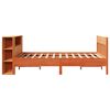 vidaXL Bookcase Bed without Mattress Wax Brown 140x190cm Solid Wood Pine