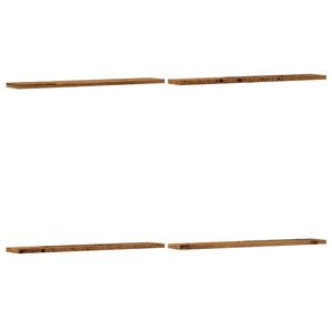 vidaXL Wall Shelves 4 pcs Old Wood 60x20x1.5 cm Engineered Wood
