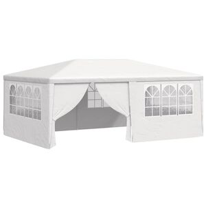 vidaXL Party Tent | White | Polyethylene, Steel | Large | Collapsible