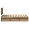 vidaXL Bed Frame Artisian Oak 140 x 190 cm Solid Pine Wood