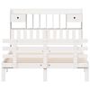 vidaXL Bookcase Bed without Mattress White 140x190 cm Solid Wood Pine
