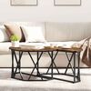 vidaXL Coffee Table Smoked Oak 80 x 80 x 42 cm