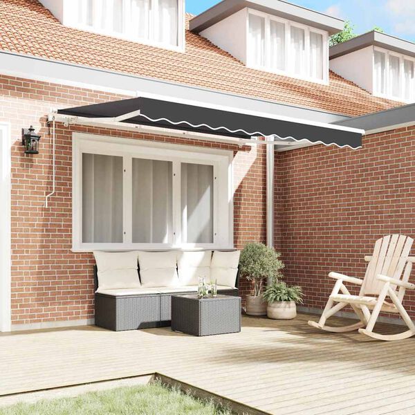 vidaXL Retractable Awning Anthracite 250 x 200 cm