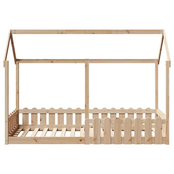 vidaXL Kids' House Bed Frame without Mattress 80x200 cm Solid Wood Pine
