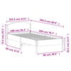 vidaXL Bed Frame without Mattress 100x200 cm Solid Wood Pine