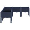 vidaXL Garden Planter with Legs Blue Grey 160x120x42 cm PP