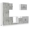vidaXL 7 Piece Kitchen Cabinet Set Kalmar Concrete Grey Engineered Wood