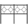 vidaXL Metal Headboard Black 120 cm