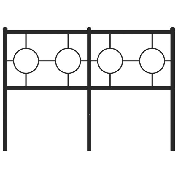 vidaXL Metal Headboard Black 120 cm