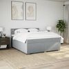 vidaXL Box Spring Bed with Mattress Light Grey 180x200 cm Fabric