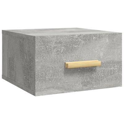 vidaXL Wall-mounted Bedside Cabinet Concrete Grey 35x35x20 cm