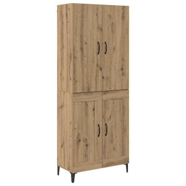 vidaXL Highboard Artisan Oak 69.5 x 34 x 180 cm Engineered Wood