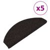 vidaXL Outdoor Stair Mats 5 pcs 65x24.5x3.5 cm Dark Brown Anti Slip
