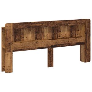 vidaXL Headboard Cabinet with Storage Old Wood Engineered Wood