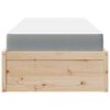 vidaXL Bed with Mattress 90x190 cm Single Solid Wood Pine