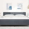 vidaXL Headboard with Headboard Dark Grey 180 cm Faux Leather