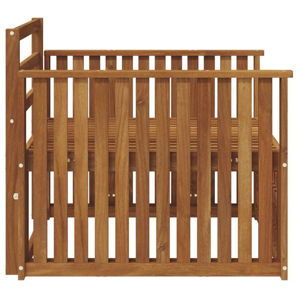 vidaXL 2 Piece Sofa with Armrests Solid Acacia Wood Natural