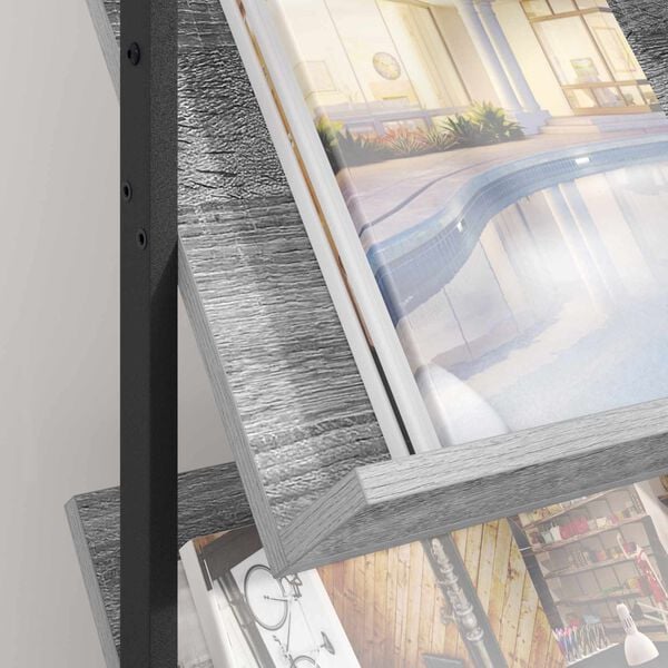 vidaXL Magazine Rack Grey Sonoma 68 x 40 x 123.5 cm Engineered Wood