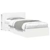 vidaXL Bed Frame with Storage White 80 x 200 cm Engineered Wood