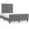 vidaXL Bed Frame without Mattress Grey 120x200 cm Faux Leather