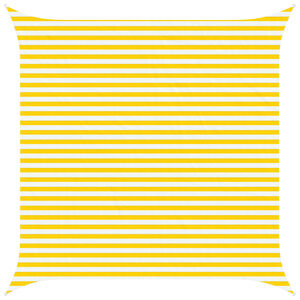 vidaXL Sun Shade Sail Yellow and White 4 x 4 m 100% Polyester Oxford