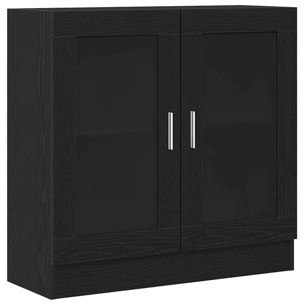 vidaXL Book Cabinet Black Oak 82.5 x 30.5 x 80 cm Engineered Wood