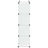 vidaXL Storage Cube Organiser with 12 Cubes and Doors Transparent PP