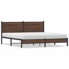 vidaXL Metal Bed Frame without Mattress Brown Oak 180x200 cm